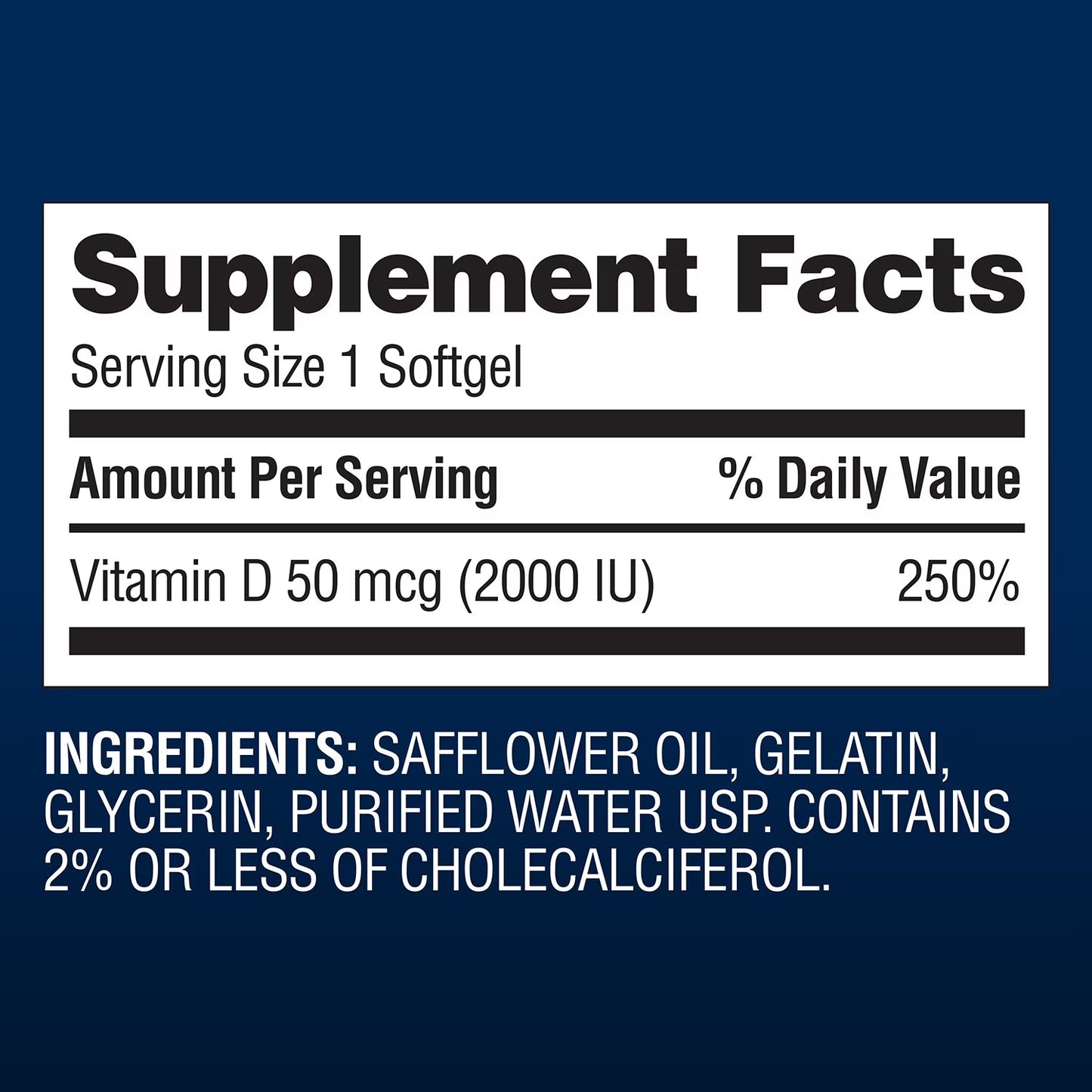 Member's Mark Vitamin D3 50 mcg (2000 IU) – Bone & Immune Support | 400 Tablets