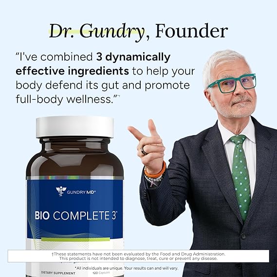 Bio Complete 3 – 3-in-1 Probiotic Supplement for Gut Health & Digestion – 30 Day Supply