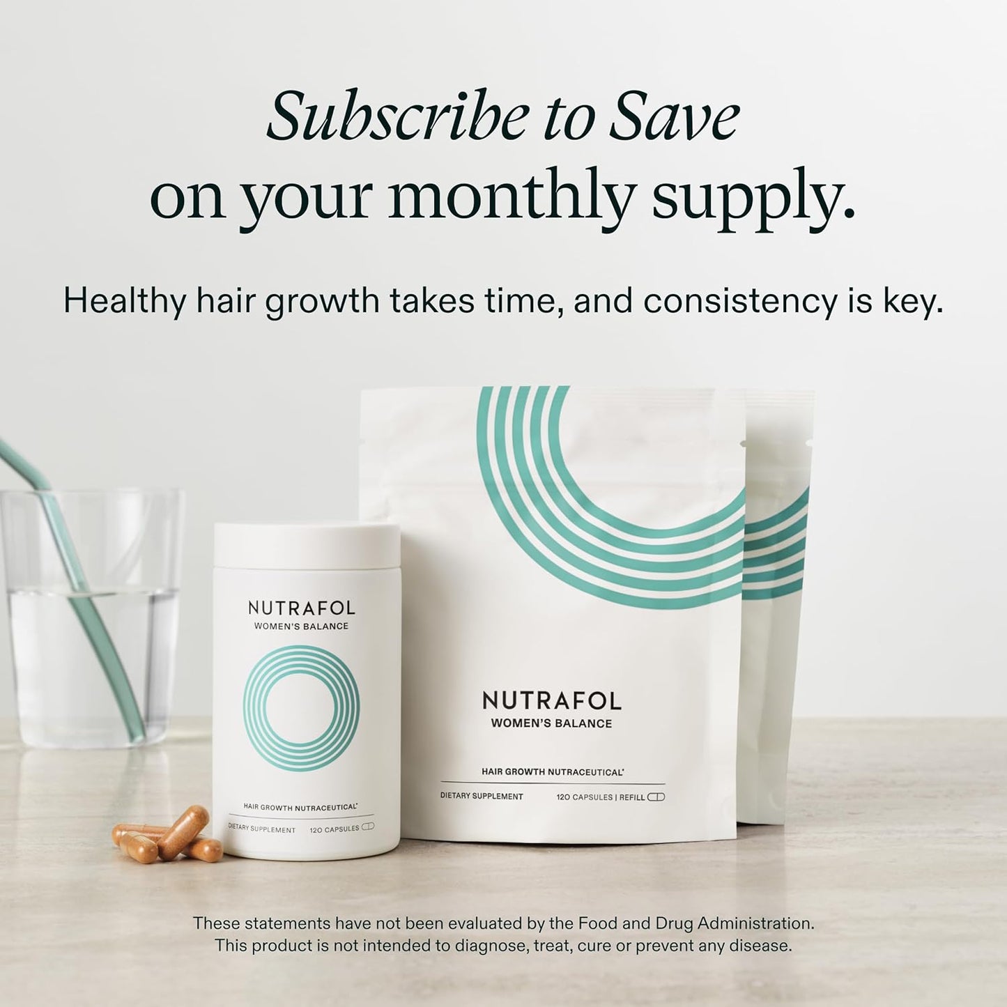 Nutrafol Women’s Balance Hair Growth Supplement – Ages 45+ – 1 Month Supply