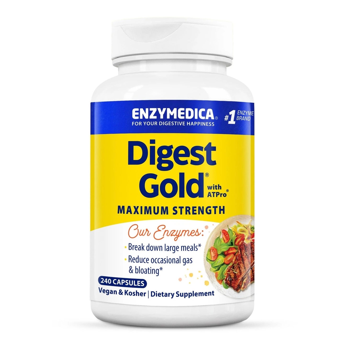 Enzymedica Digest Gold + ATPro – Digestive Support | 120 Count