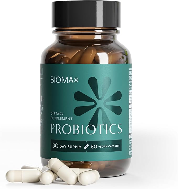 Bioma Probiotics for Digestive Health 3-in-1 Gut Health Formula 60 Capsules