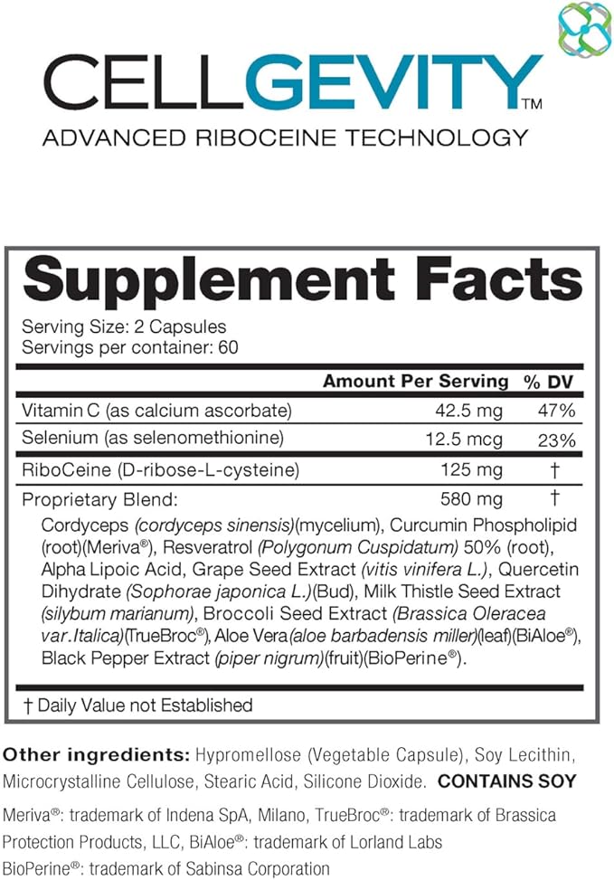 Advanced Riboceine Supplement – 120 Veg Capsules | 60 Servings