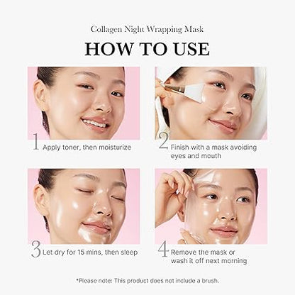 Medicube Wrapping Mask Collagen Overnight Peel Off Mask – Elasticity & Hydration Care – 2.53 fl oz