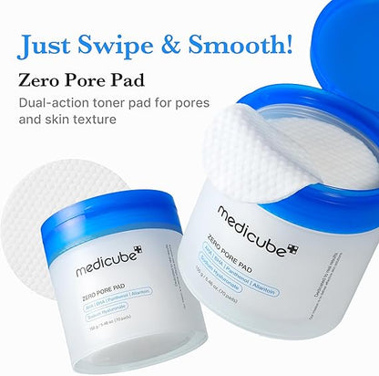 Medicube Zero Pore Pad 2.0 Toner Pads – AHA BHA Exfoliating Facial Pads for Pore Care – 70 Pads