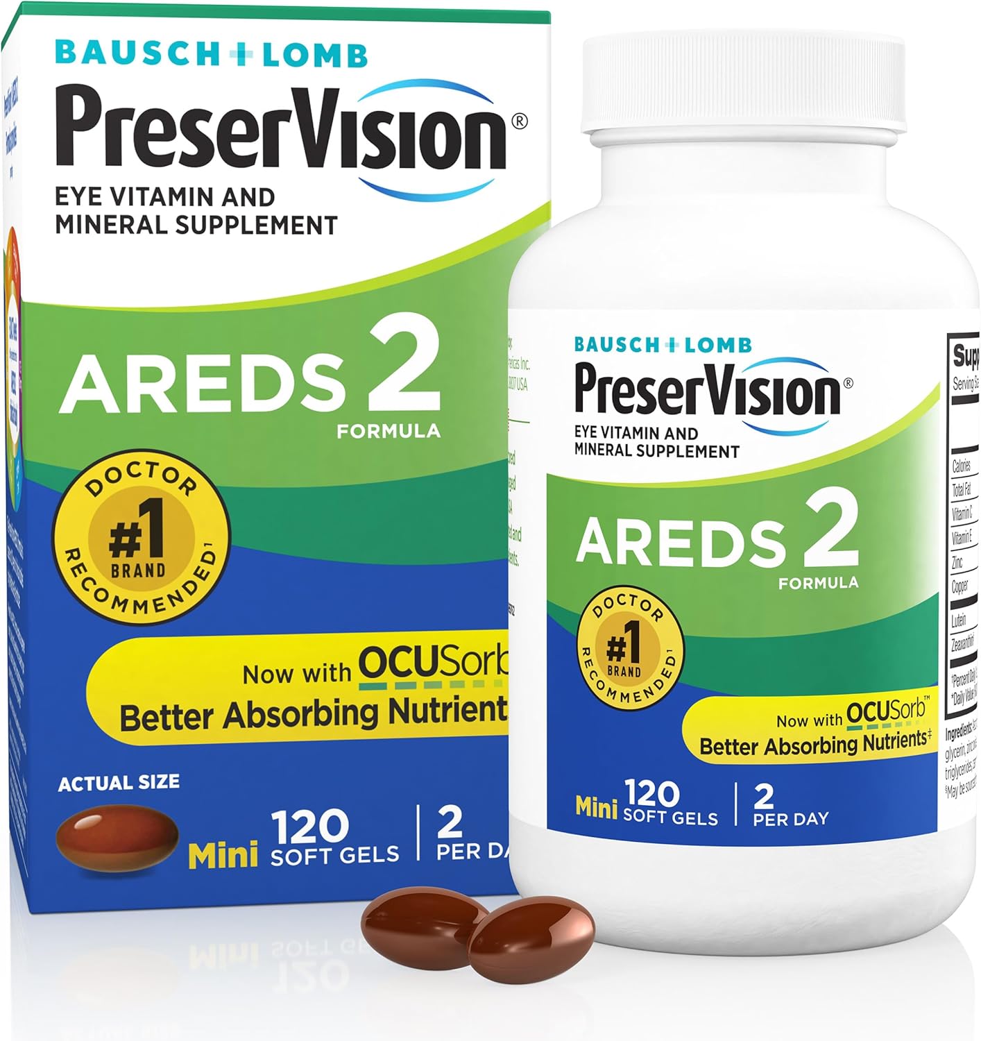 BB 2/2027 PreserVision Areds 2 Eye Vitamin and Mineral - 120 Softgels