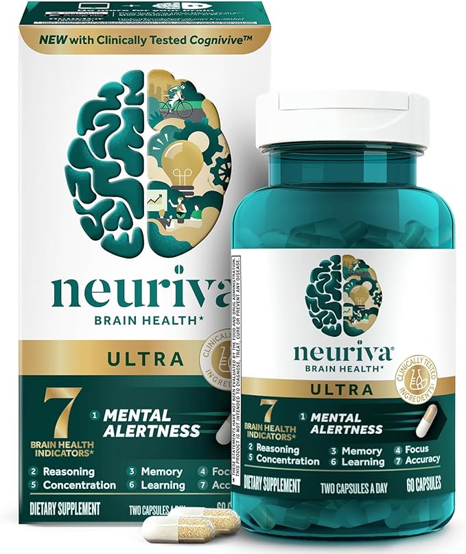 Neuriva Ultra Brain Supplement – Memory & Focus Support | 60 Capsules