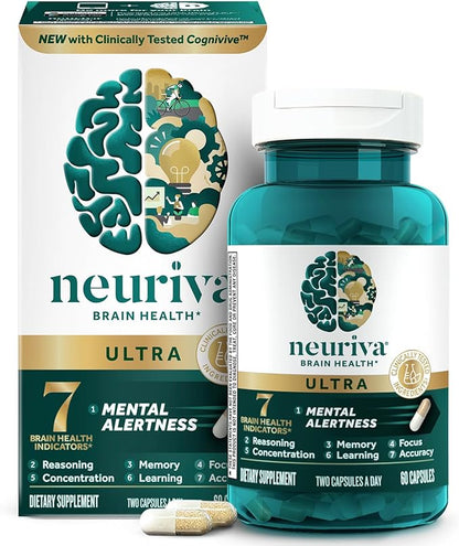Neuriva Ultra Brain Supplement – Memory & Focus Support | 60 Capsules