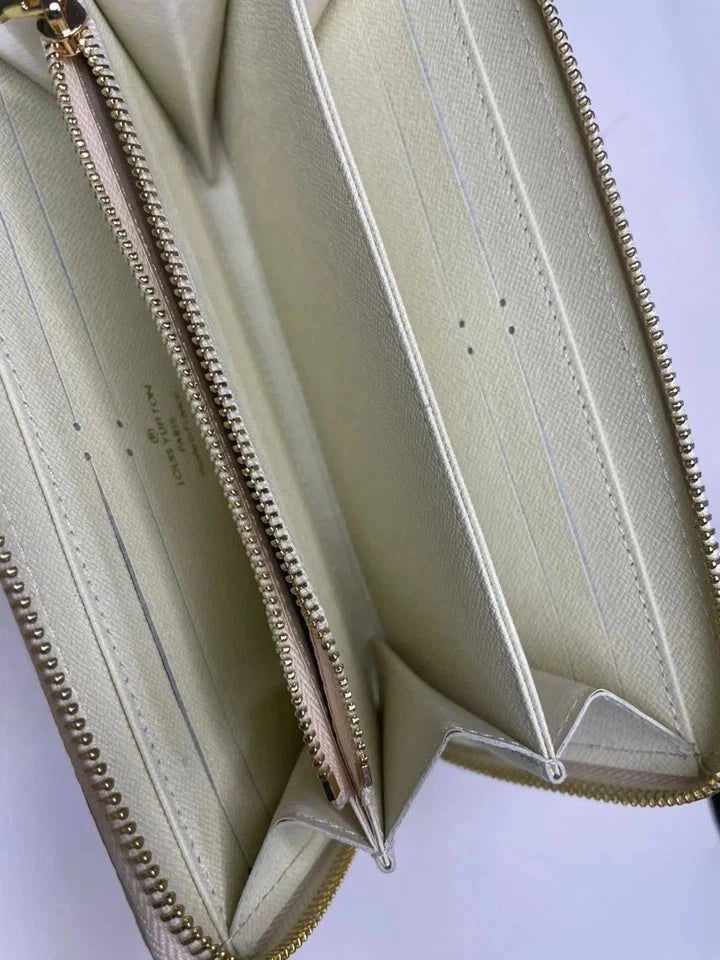 Louis Vuitton Damier Azur Zippy Wallet – Zip Around Long Wallet Purse | White