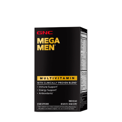 GNC Mega Men Multivitamin, Timed-Release, 180 Caplets  New