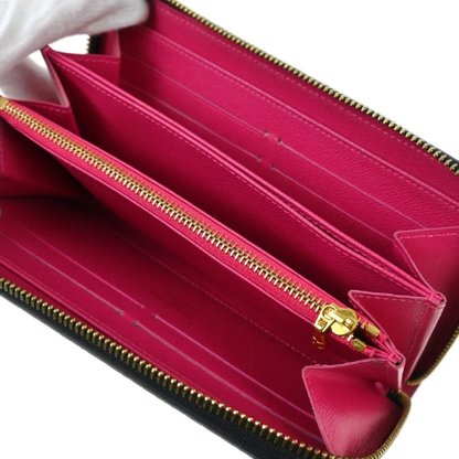 Louis Vuitton Black Multicolor Zippy Wallet M60243 CA1170 175964  New