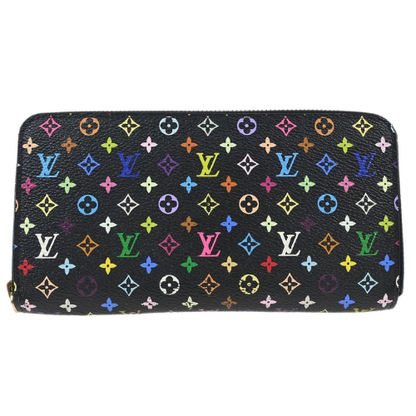 Louis Vuitton Black Multicolor Zippy Wallet M60243 CA1170 175964  New