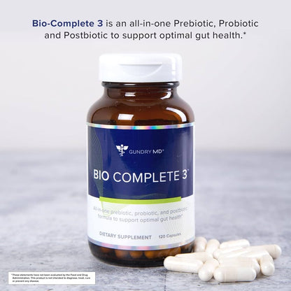 Bio Complete 3 – 3-in-1 Probiotic Supplement for Gut Health & Digestion – 30 Day Supply