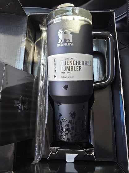 Stanley The Quencher H2.0 FlowState Tumbler 40 oz – Black Insulated Travel Cup
