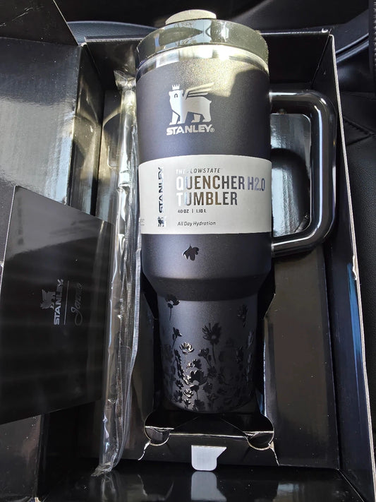 Stanley The Quencher H2.0 FlowState Tumbler 40 oz – Black Insulated Travel Cup