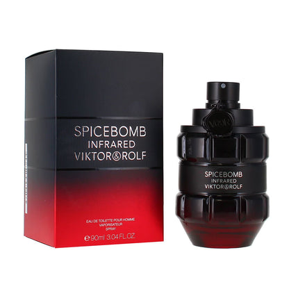 Viktor & Rolf Spicebomb Infrared Eau de Toilette for Men – 3.0 fl oz (90ml) Intense Spicy Fragrance