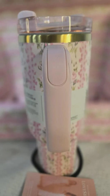 The STANLEY FLORAL PINK 40 oz Tumbler
