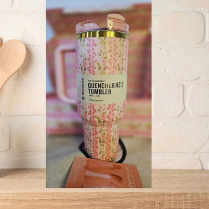 The STANLEY FLORAL PINK 40 oz Tumbler
