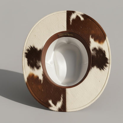 Handmade Brown Cowhide Fedora – Trendy Western Hat for Festivals