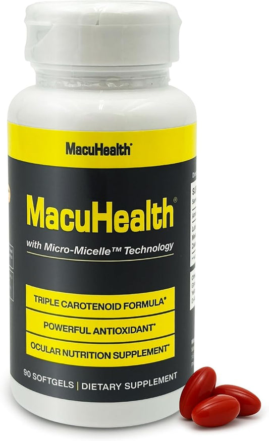 MacuHealth Triple Carotenoid Formula – Eye Health Vitamins for Adults | 90 Softgels