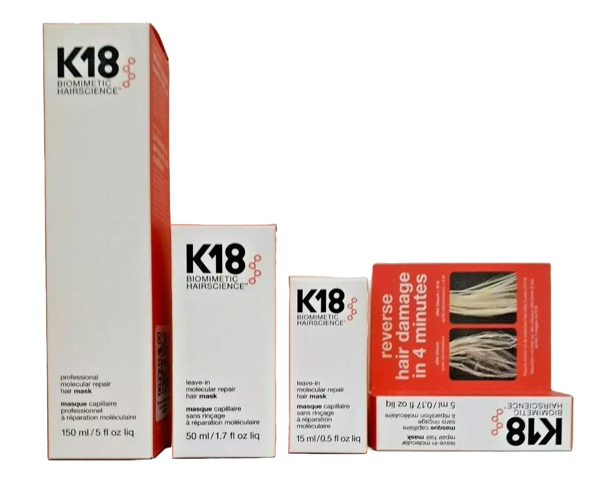 K18 Biomimetic Hairscience Pro Molecular Repair Hair Mask - Various Sizes