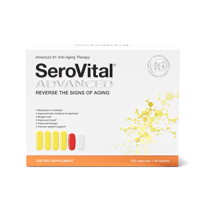 Serovital Advanced Anti-Aging Therapy Supplement – 120 Capsules + 60 Tablets