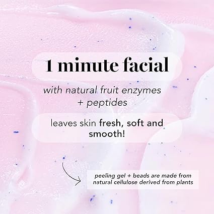 Saturday Skin Rub-A-Dub Refining Peel Gel – Exfoliating Face Wash & Fruit Enzyme Scrub – 2.53 fl oz (75ml)