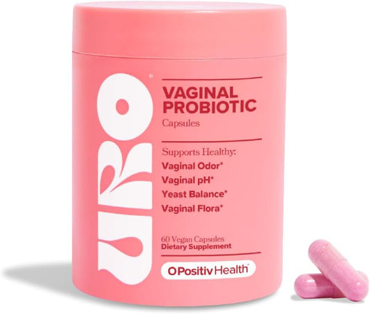 O Positiv URO Vaginal Probiotics for Women – pH Balance & Vaginal Health Support – 60 Capsules (1 Month Supply)